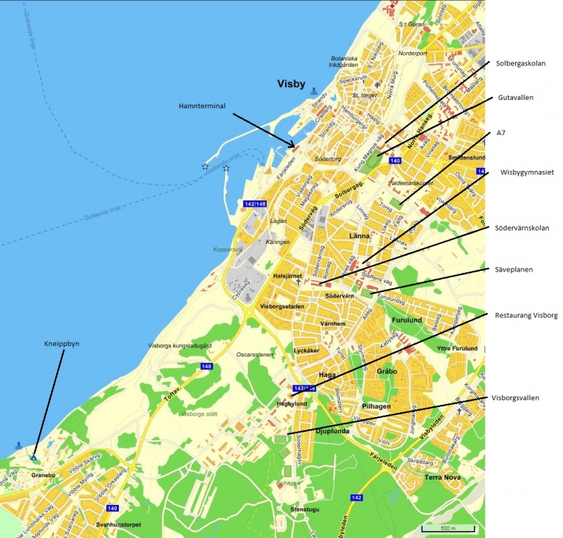 Karta över Cup Gotland/ Map Cup Gotland
